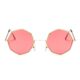 różowe geometryczne okulary w kształcie koła